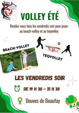 Beach volley et teqvolley aux Douves