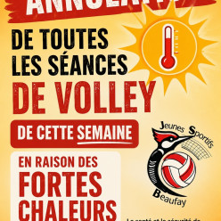 Canicule : entrainements annulés